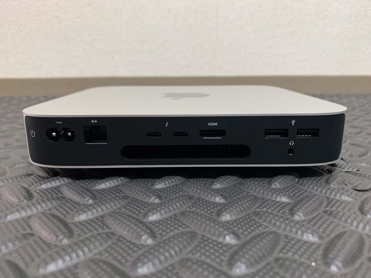 Mac mini (M1, 2020) レビュー 背面